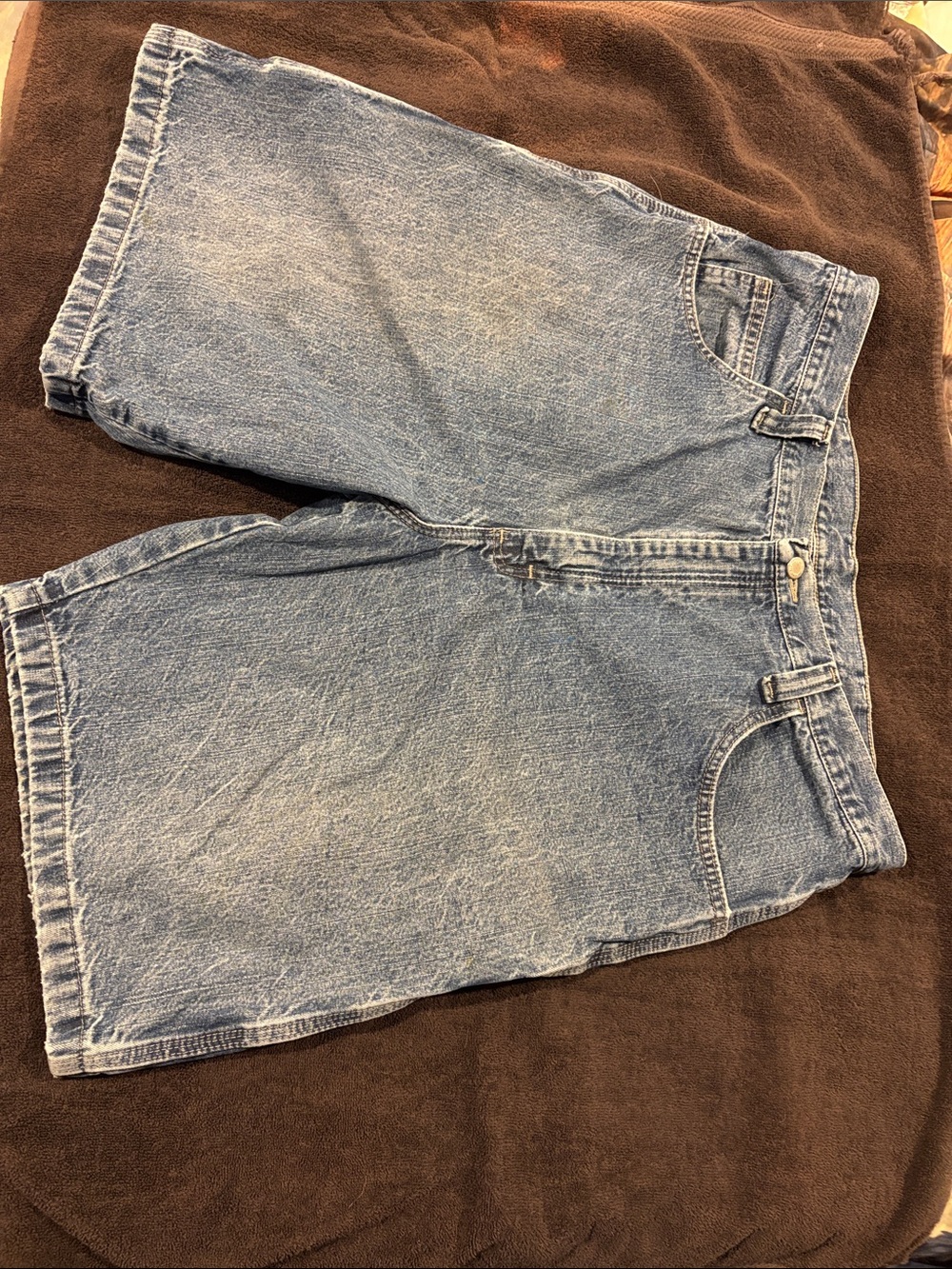 Wrangler Light Blue Denim Relaxed-Fit Shorts